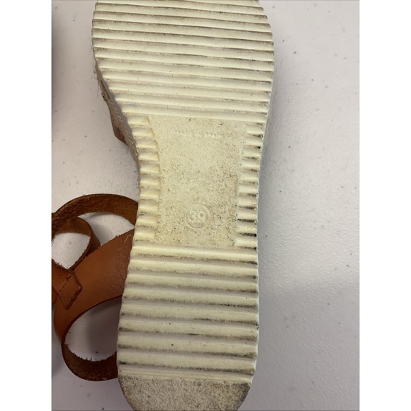 Bertuchi made in Spain Leather Sandals 8 US 39 EUR Womens Brown Buckle - Picture 8 of 13